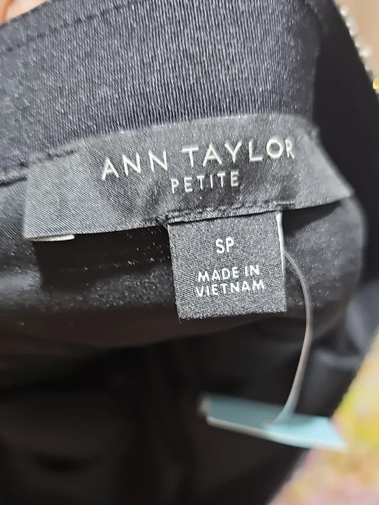 Ann Taylor Black and Gray Textured Tweed Pencil Skirt SP Small Petite New - Picture 4 of 8